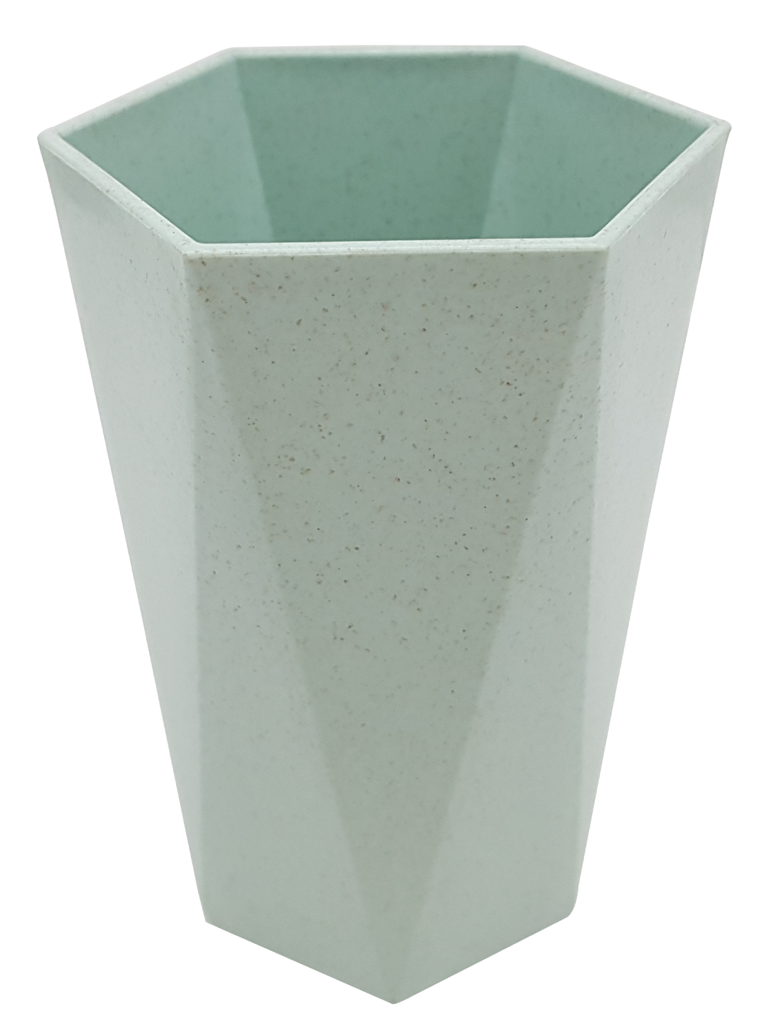 漱口杯-粉彩小麥桔梗六角形卡綠色